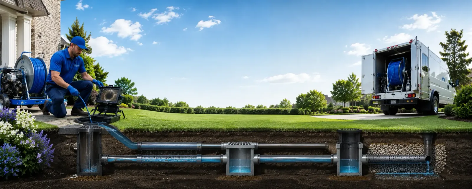 Outdoor drain cleaning information for Waterfall, PA